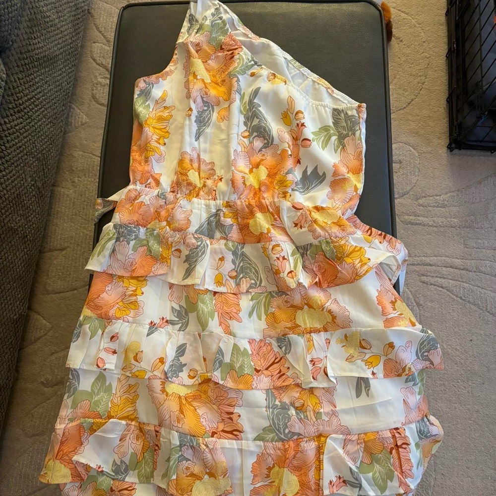 Floral ruffle dress